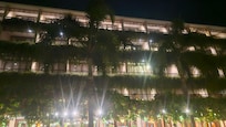 Main building at night