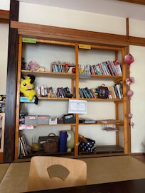 Bookshelf in the common area