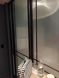 Lovely sliding doors to bathroom.