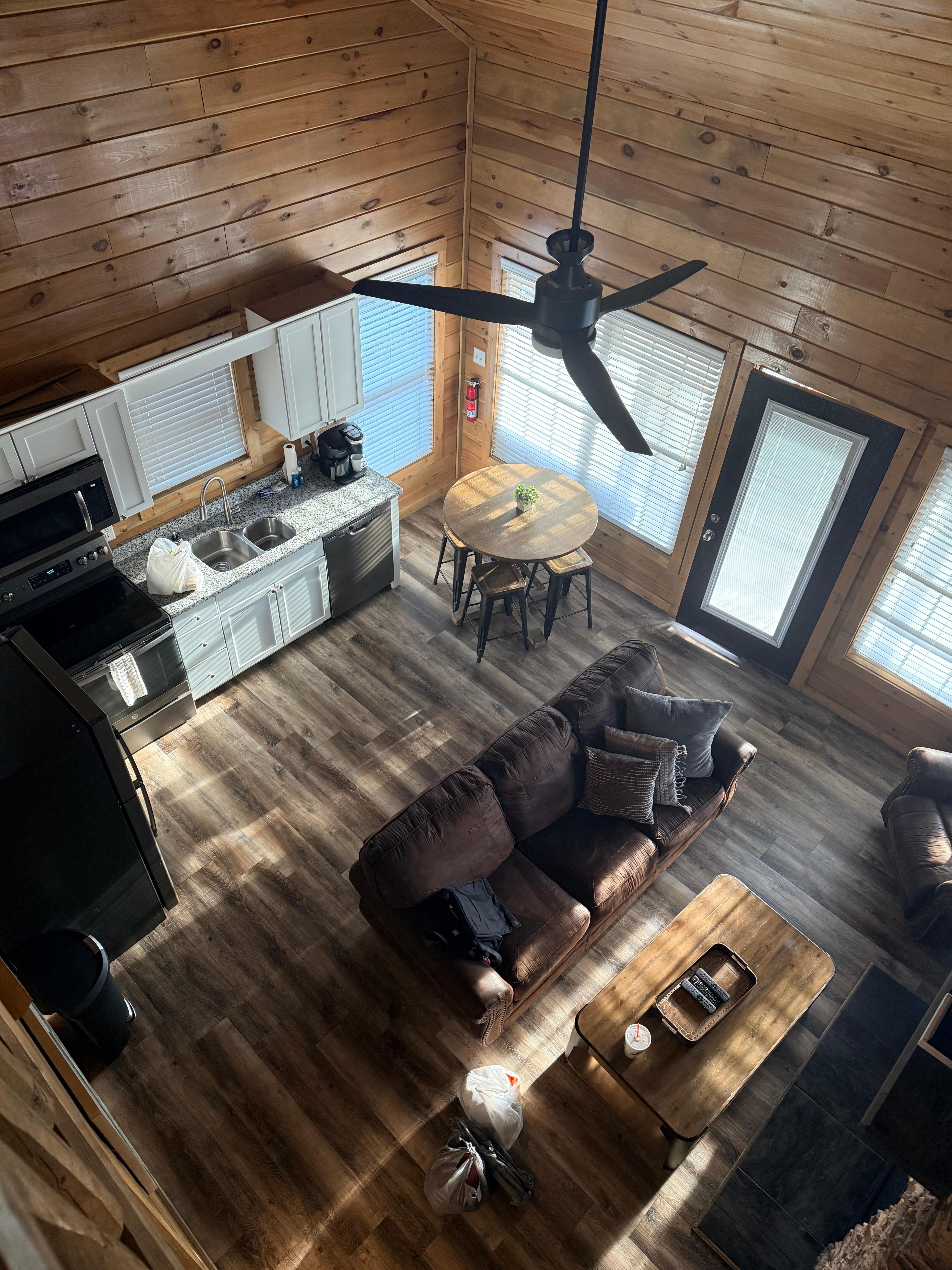View of living room from upstairs