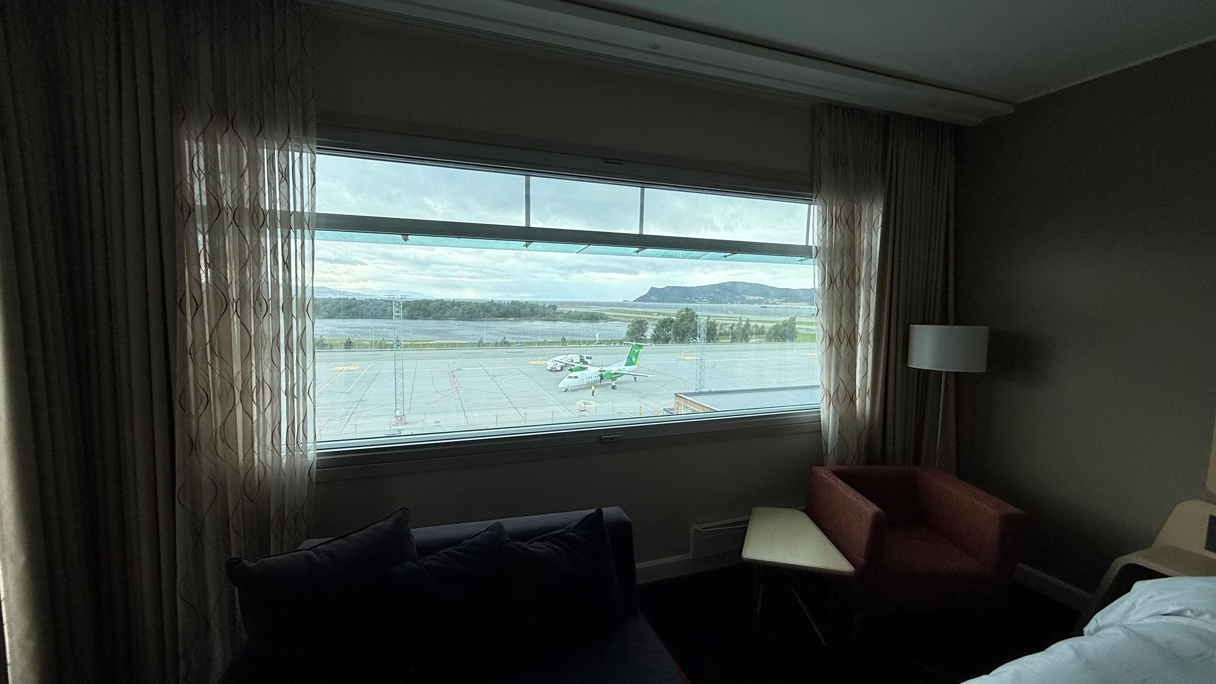 계류중인 비행기 뷰