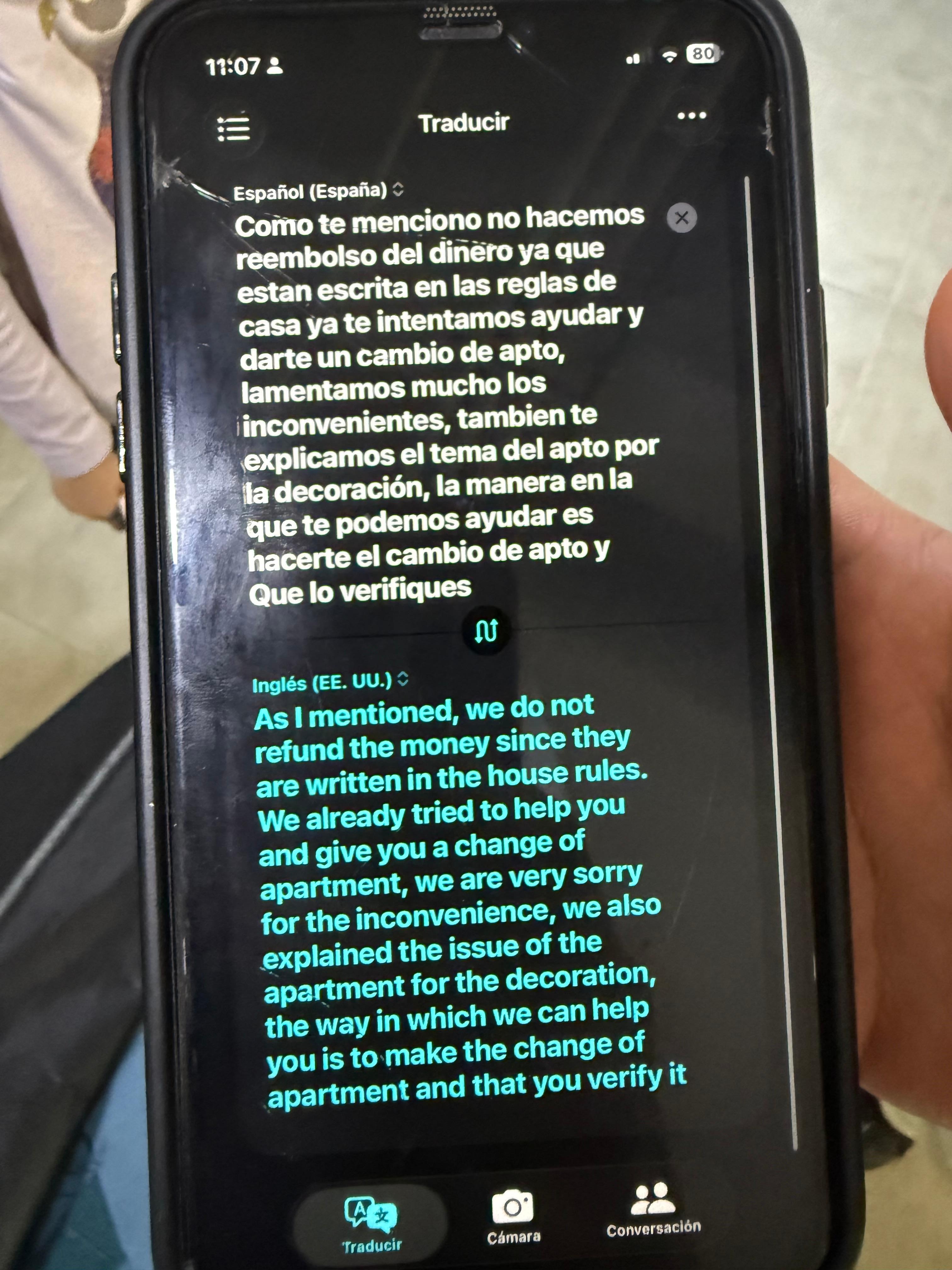 Their attempt to help was the NEXT MORNING at 9:15 am after 12 hours of no sleep in a filthy room 