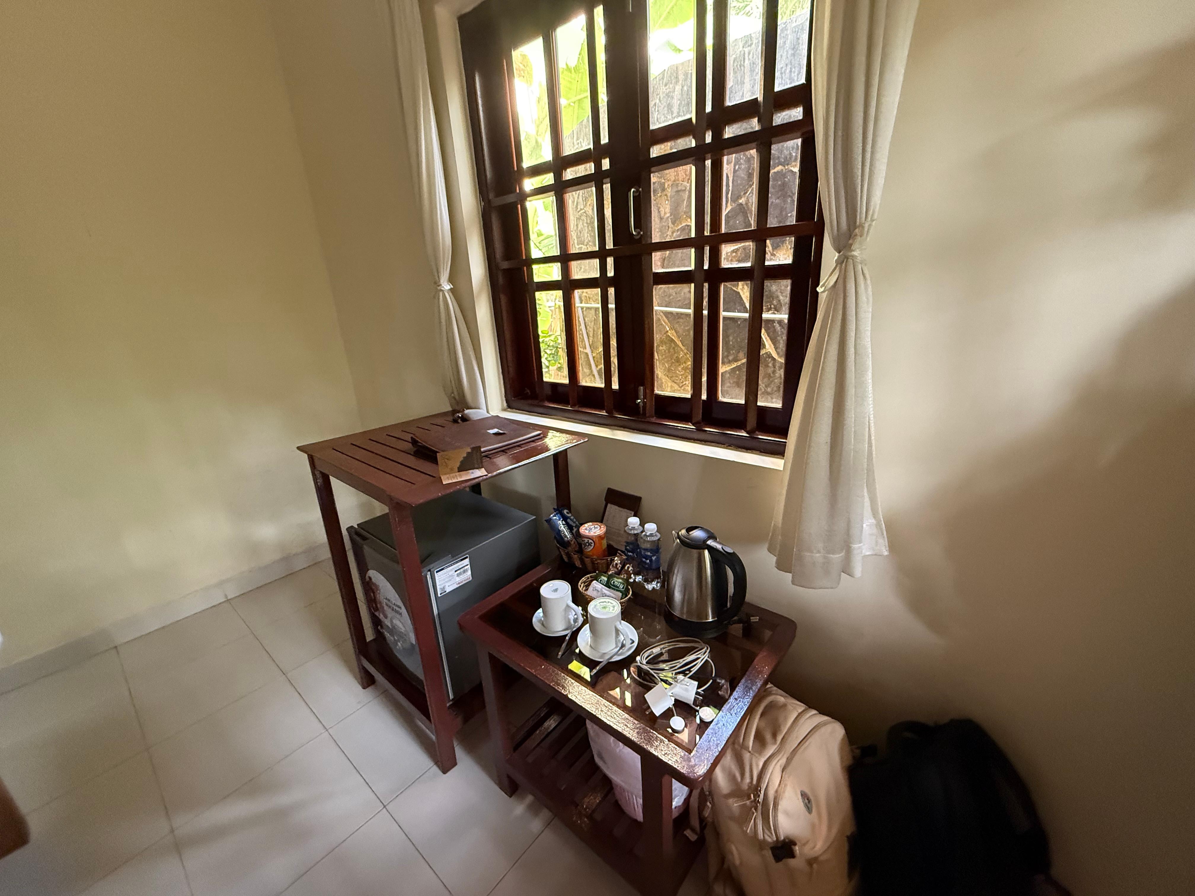 End room had a window. But curtains are NOT blackout as advertised. 