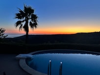 Sunrise over backyard