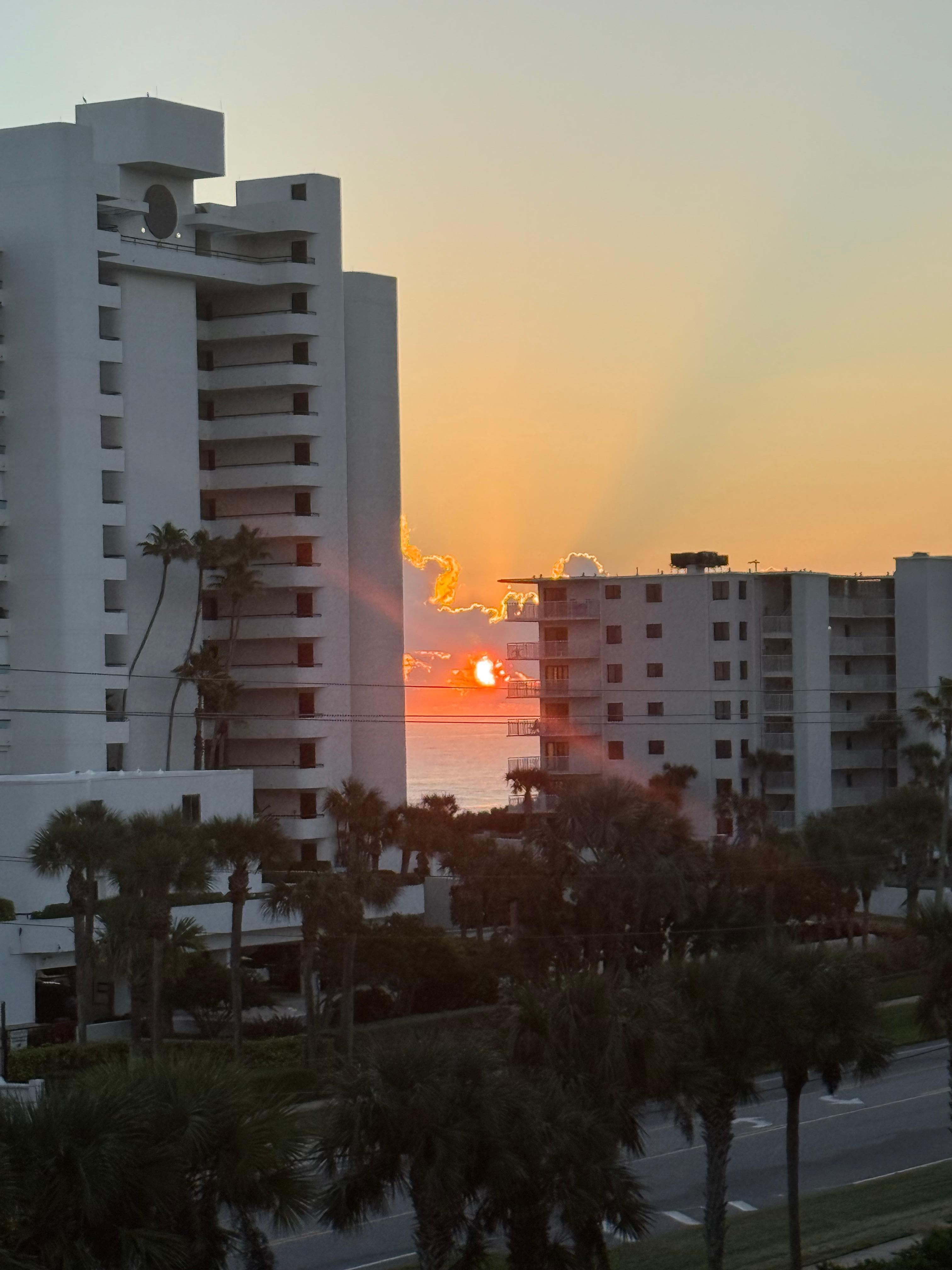 Sunrise view from balcony