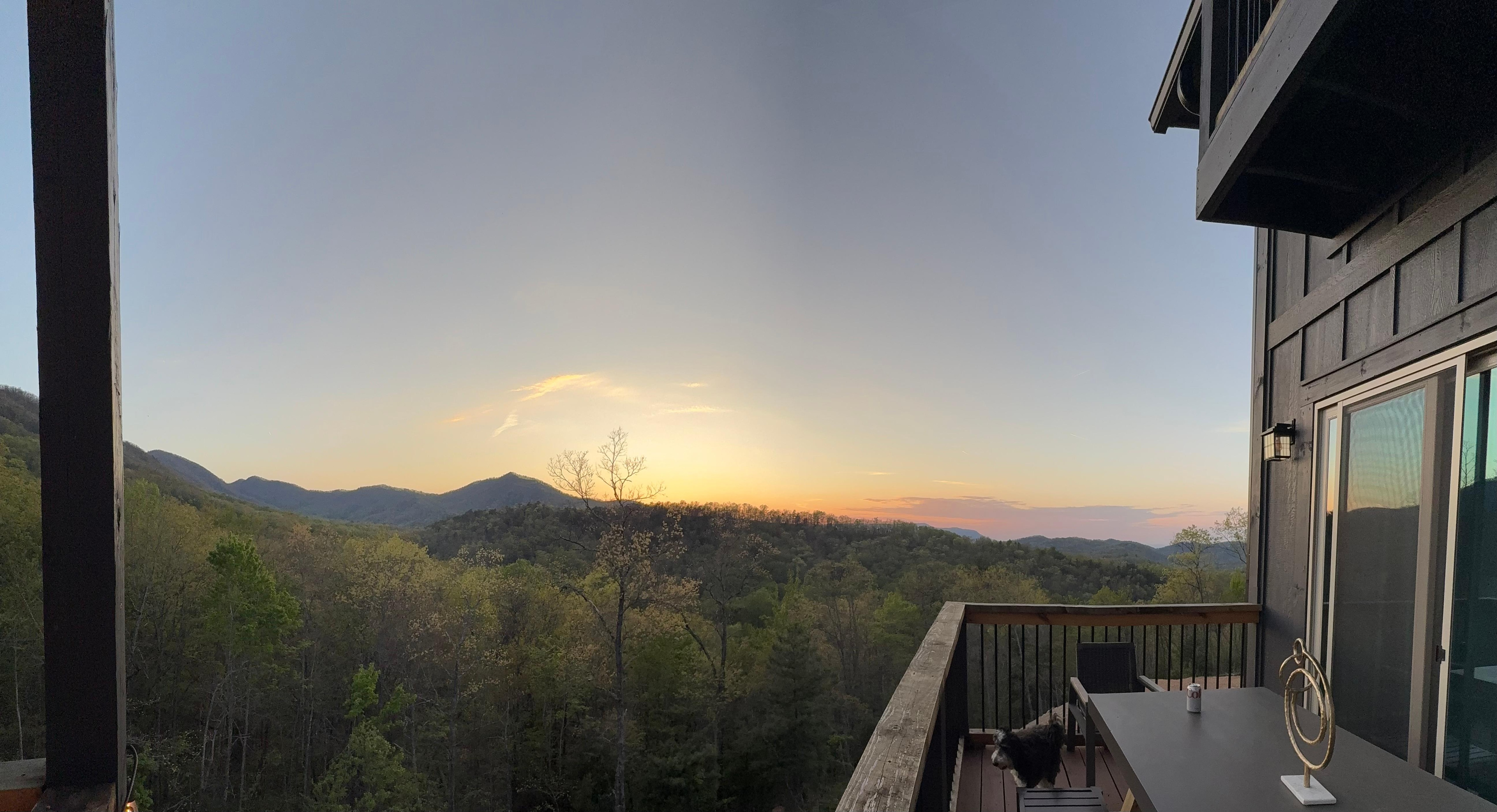 Sunset off the back deck