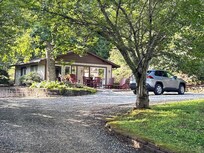 The view up the driveway