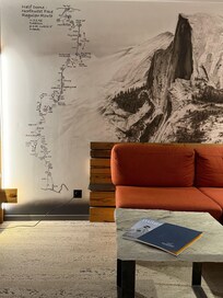 Neat wall in the room above the sitting area.