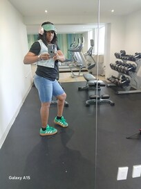 Taking a selfie in the gym