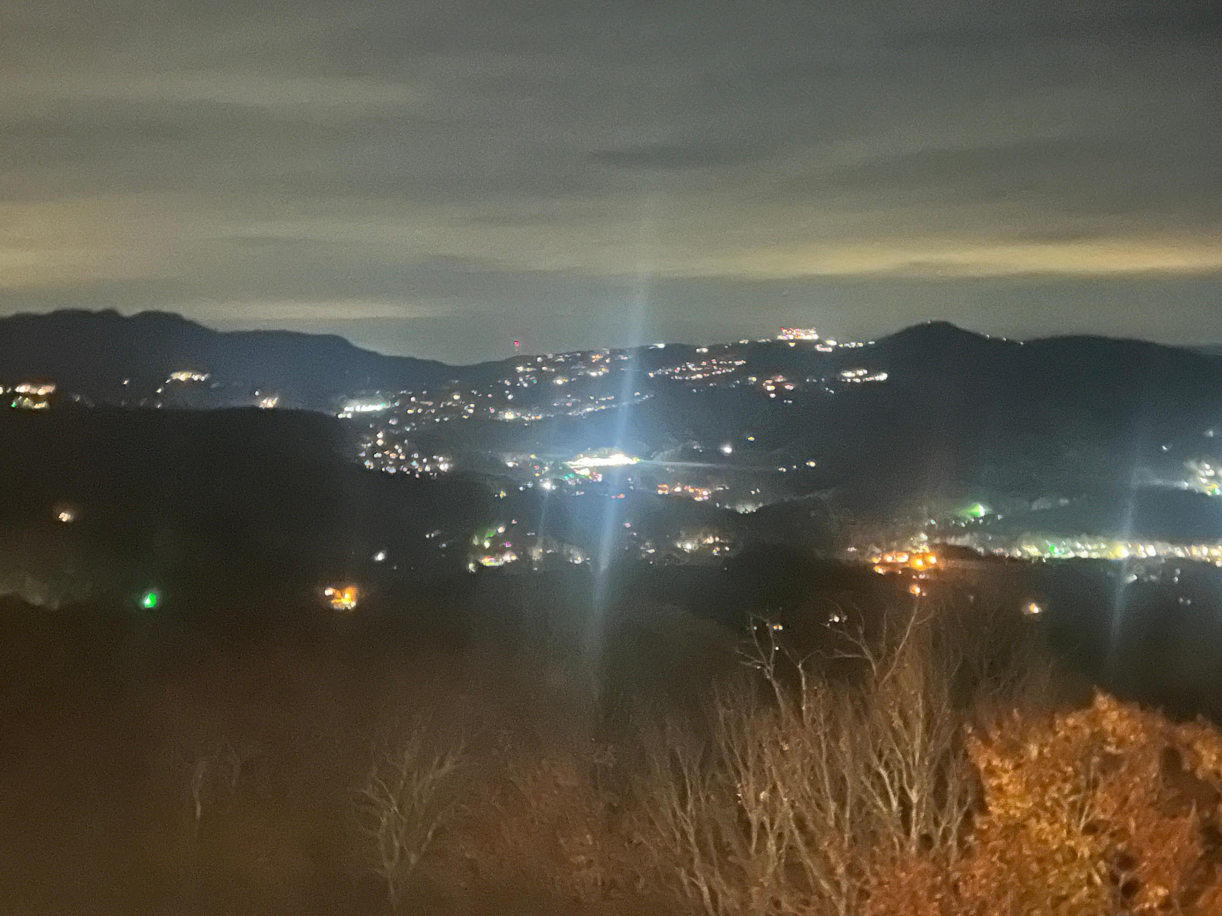 From the back porch at night!