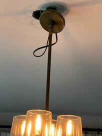 Exposed wires in dining room light