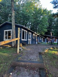A view of the cabin from the dock