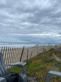 Outdoor sitting area.
