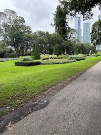 Grant Park, directly across the street from the hotel