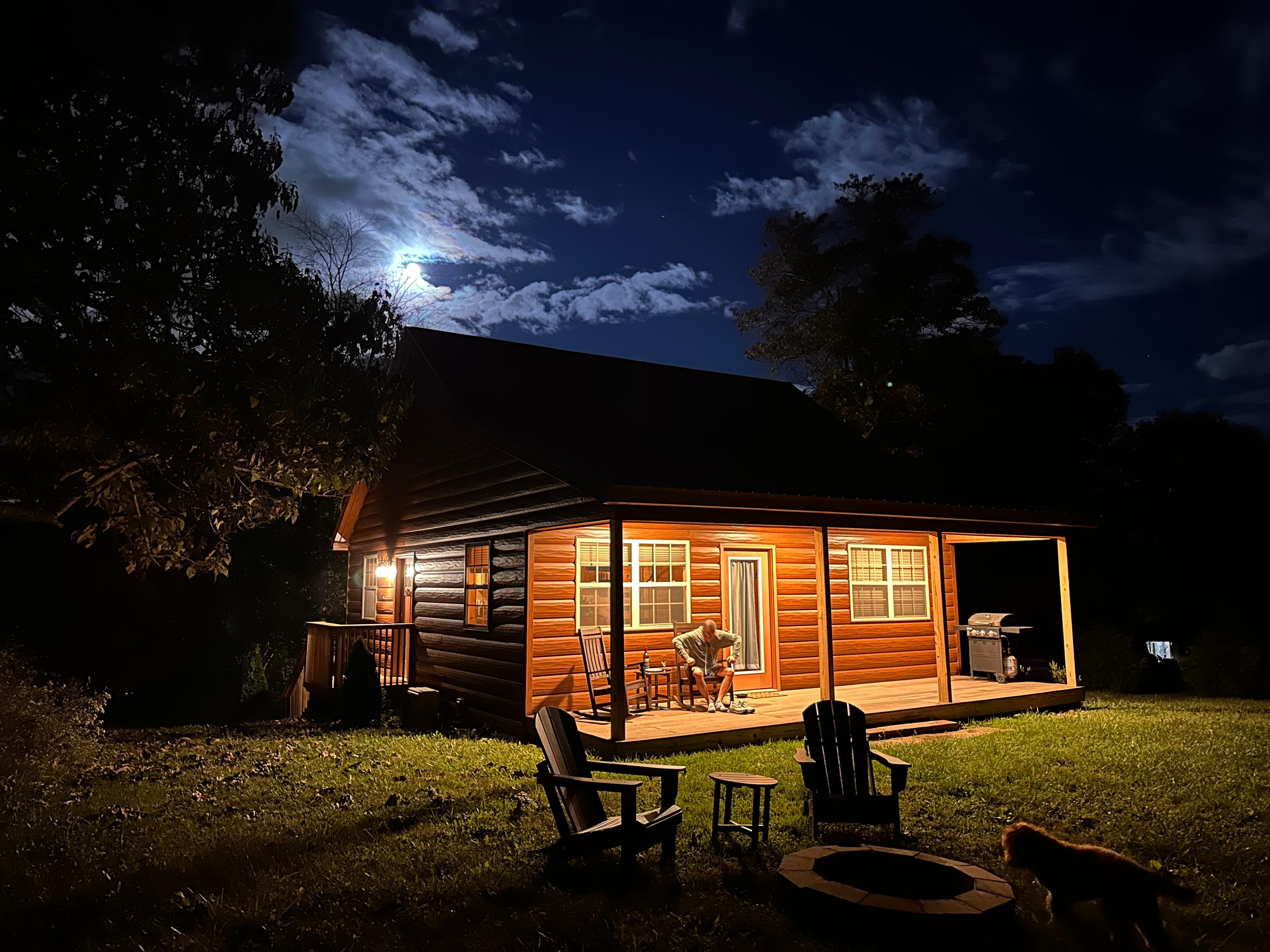 Peaceful night at the cabin.