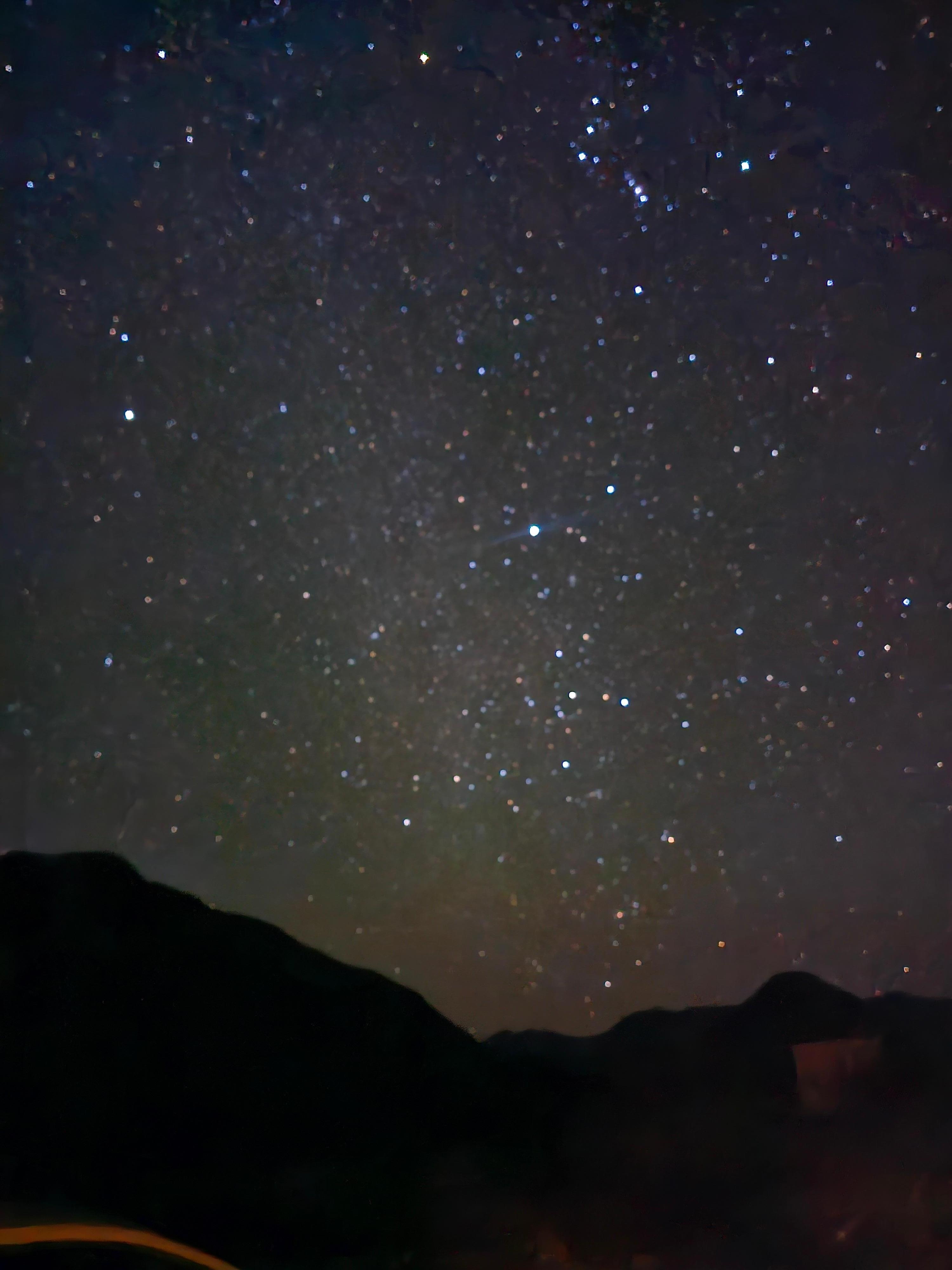Nighttime view from front porch