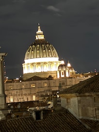 Nighttime view from balcony.