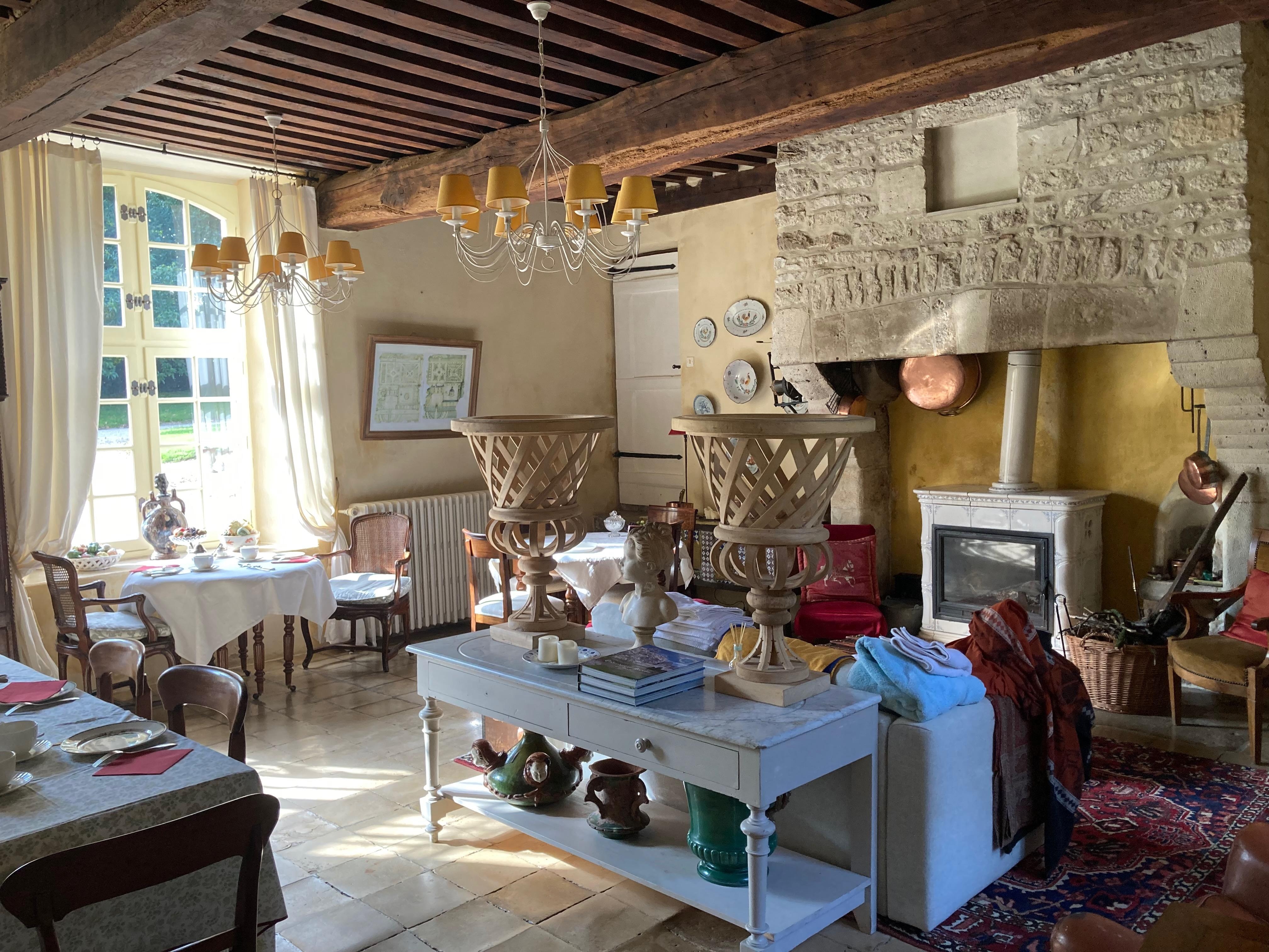 The dining room, in the oldest part of the castle.