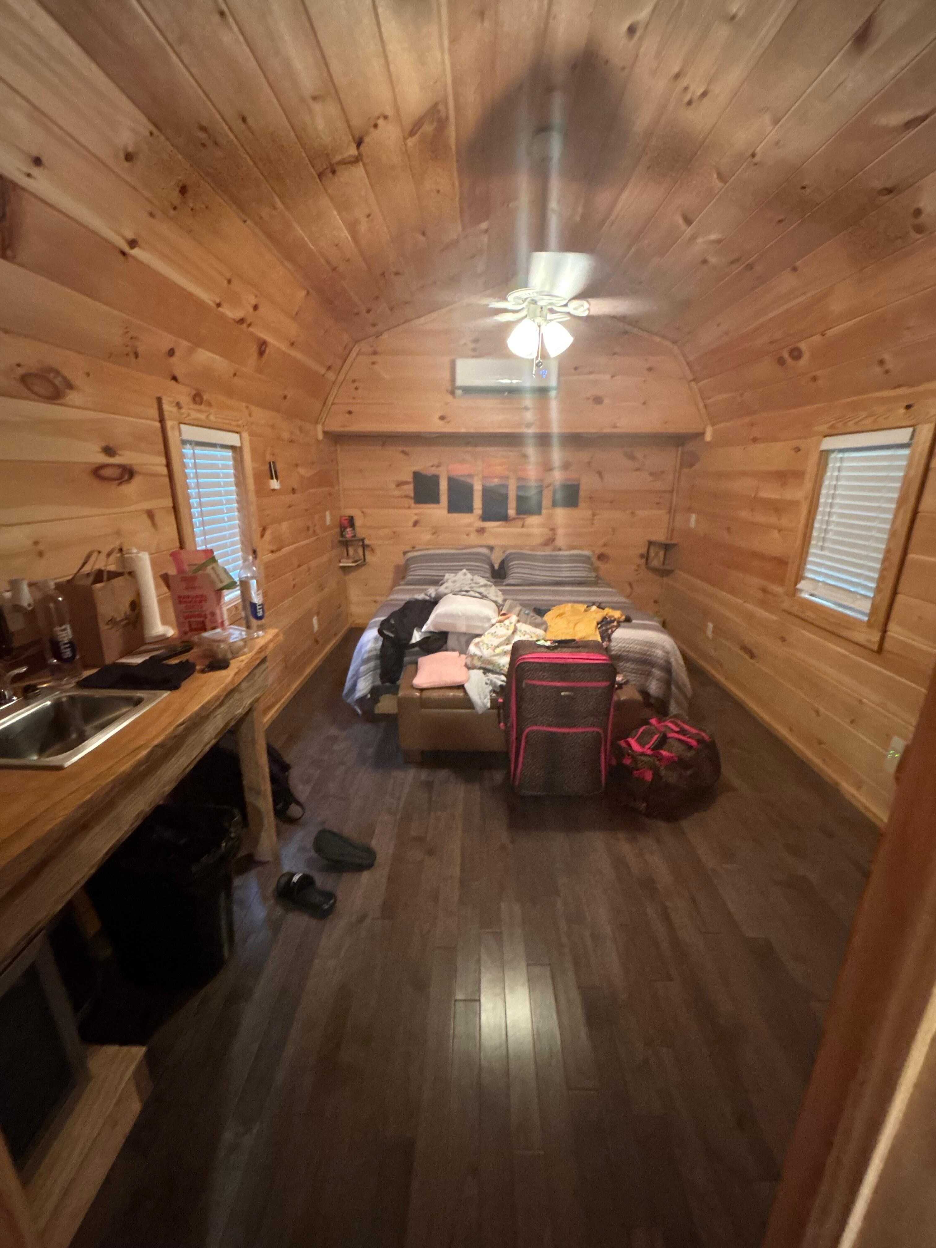 Main area, bed was super comfy!
