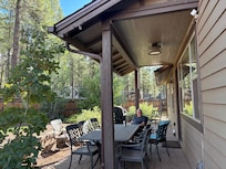 My husband loved being able to sit outside and listening to the wind blowing through the pine and aspen trees.