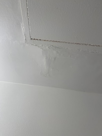cracked bathroom ceiling