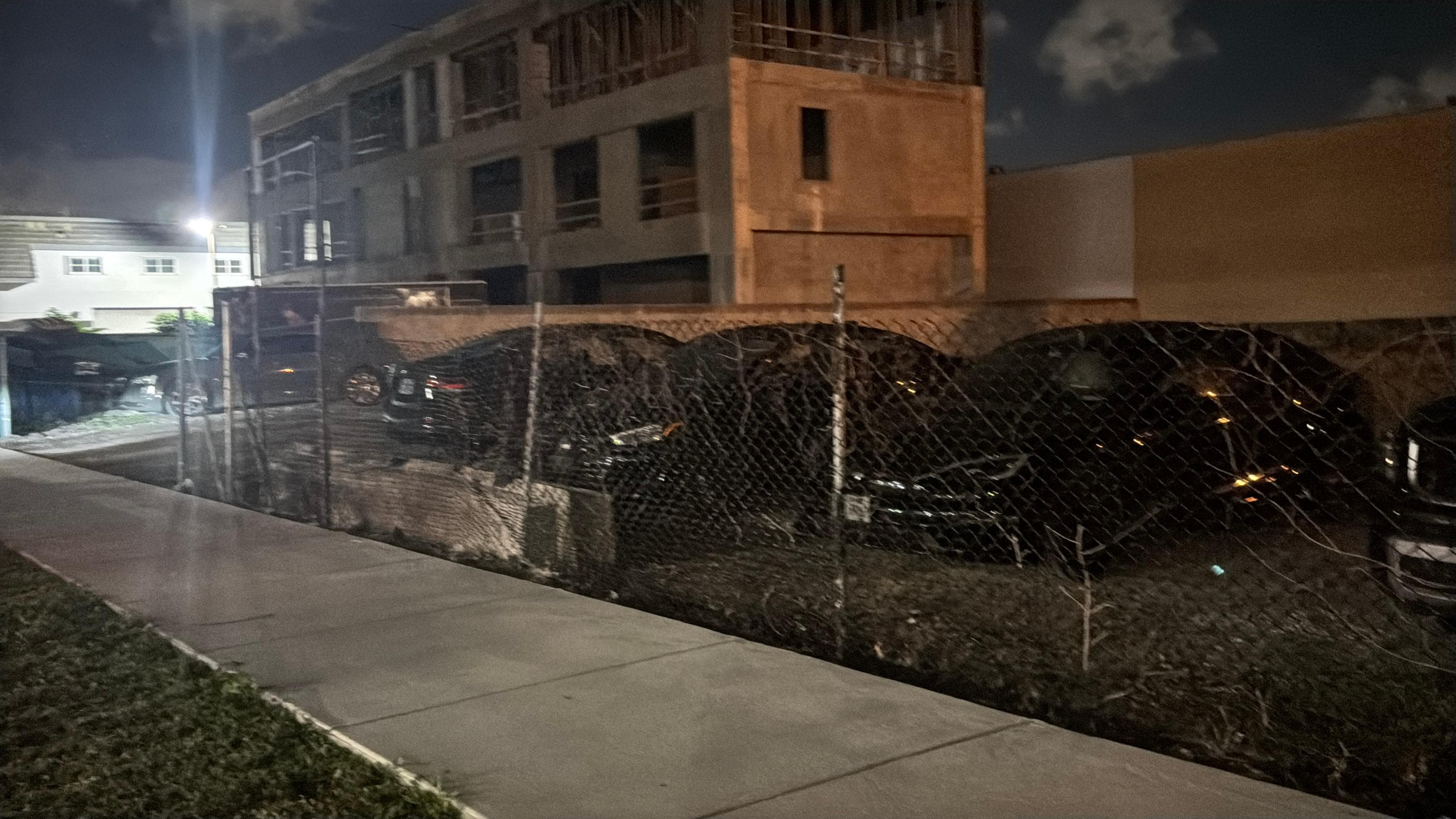 Gravel parking lot across the street that they will tell you to use when their parking lot is full. 