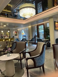 The lobby of the Proverb Hotel.