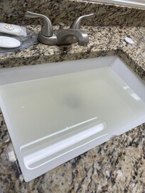 Backed up sink