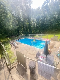 Pool view on the property