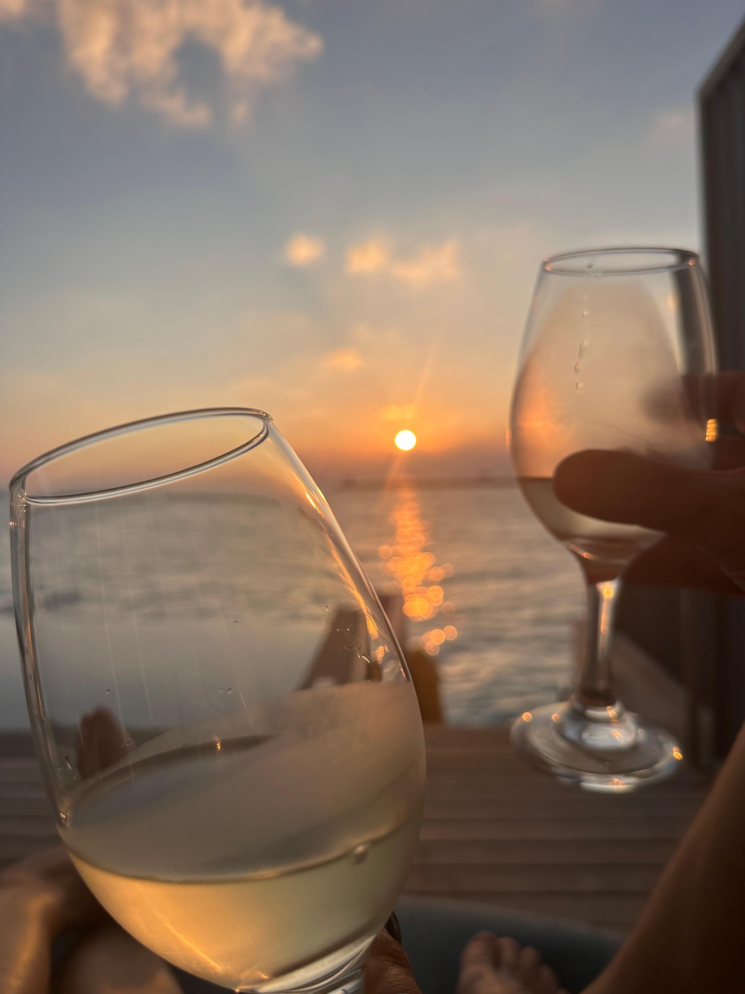 Por do Sol do nosso bangalô 