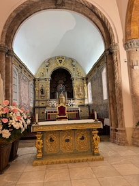 Inside church