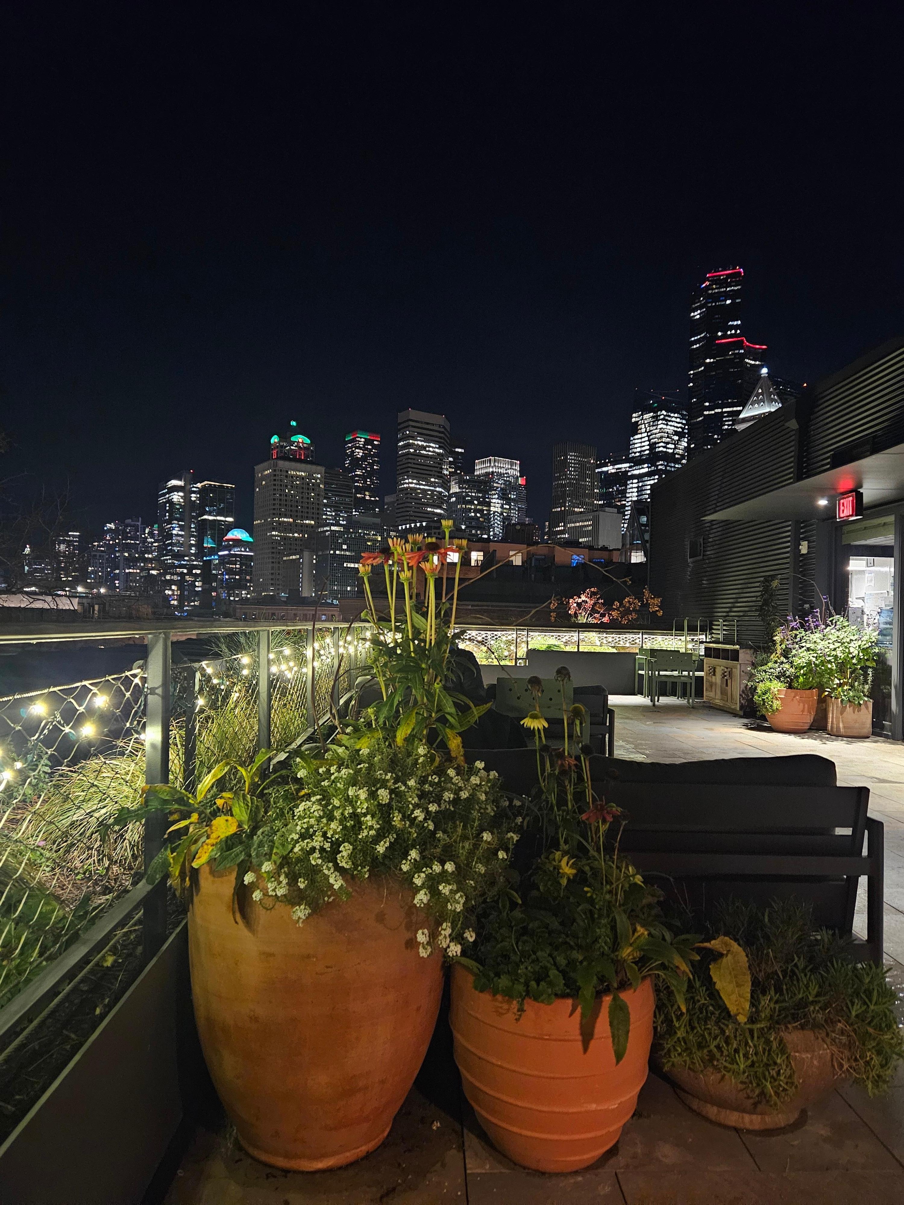 View from rooftop bar.