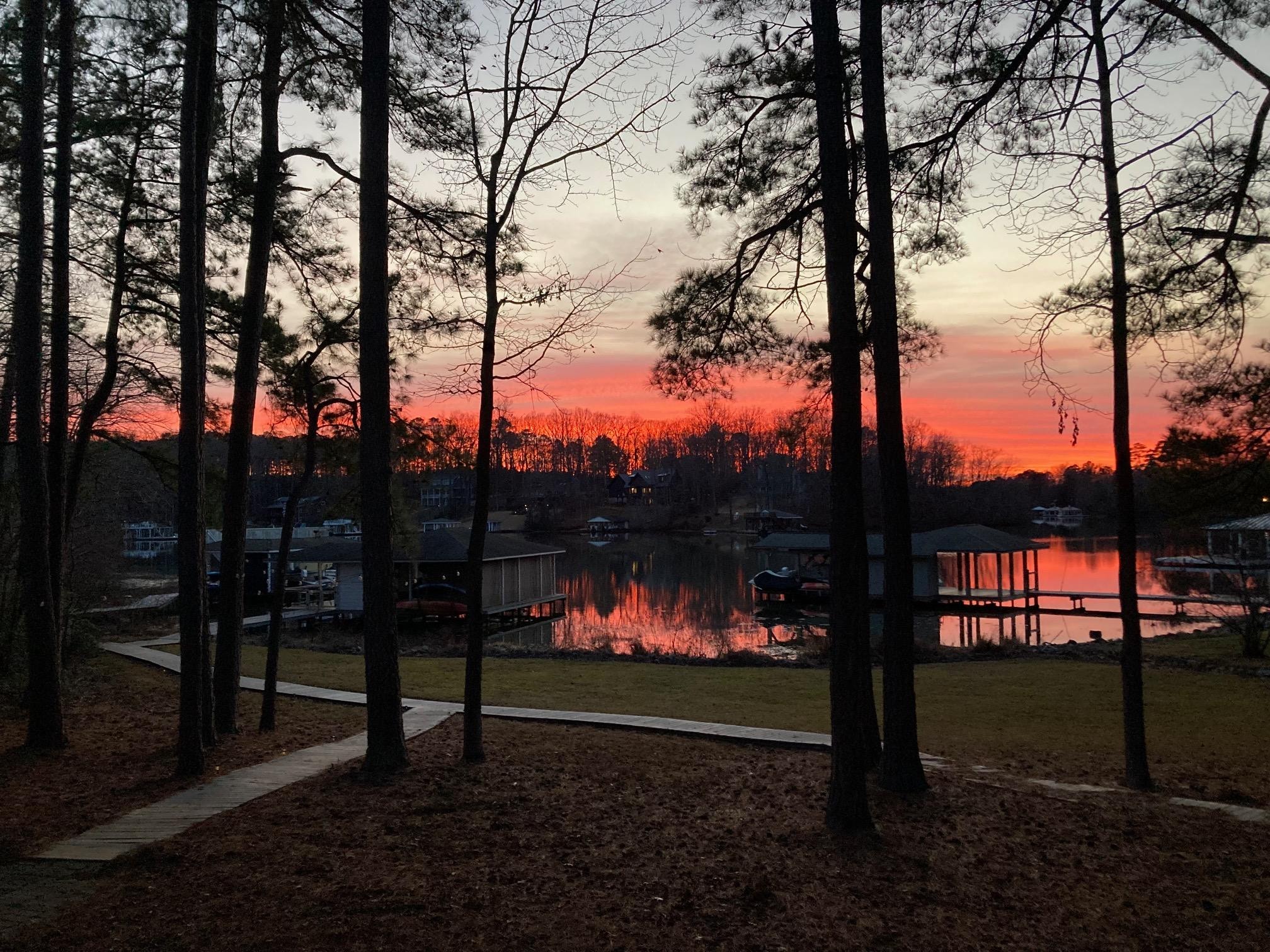 Beautiful sunset on Christmas Eve.