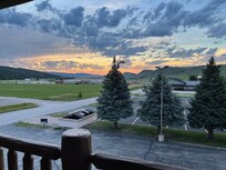 View from our balcony at sunset