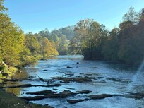 Tuckaseegee River seen from hotel deck.
