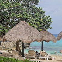 Relaxing quiet beach