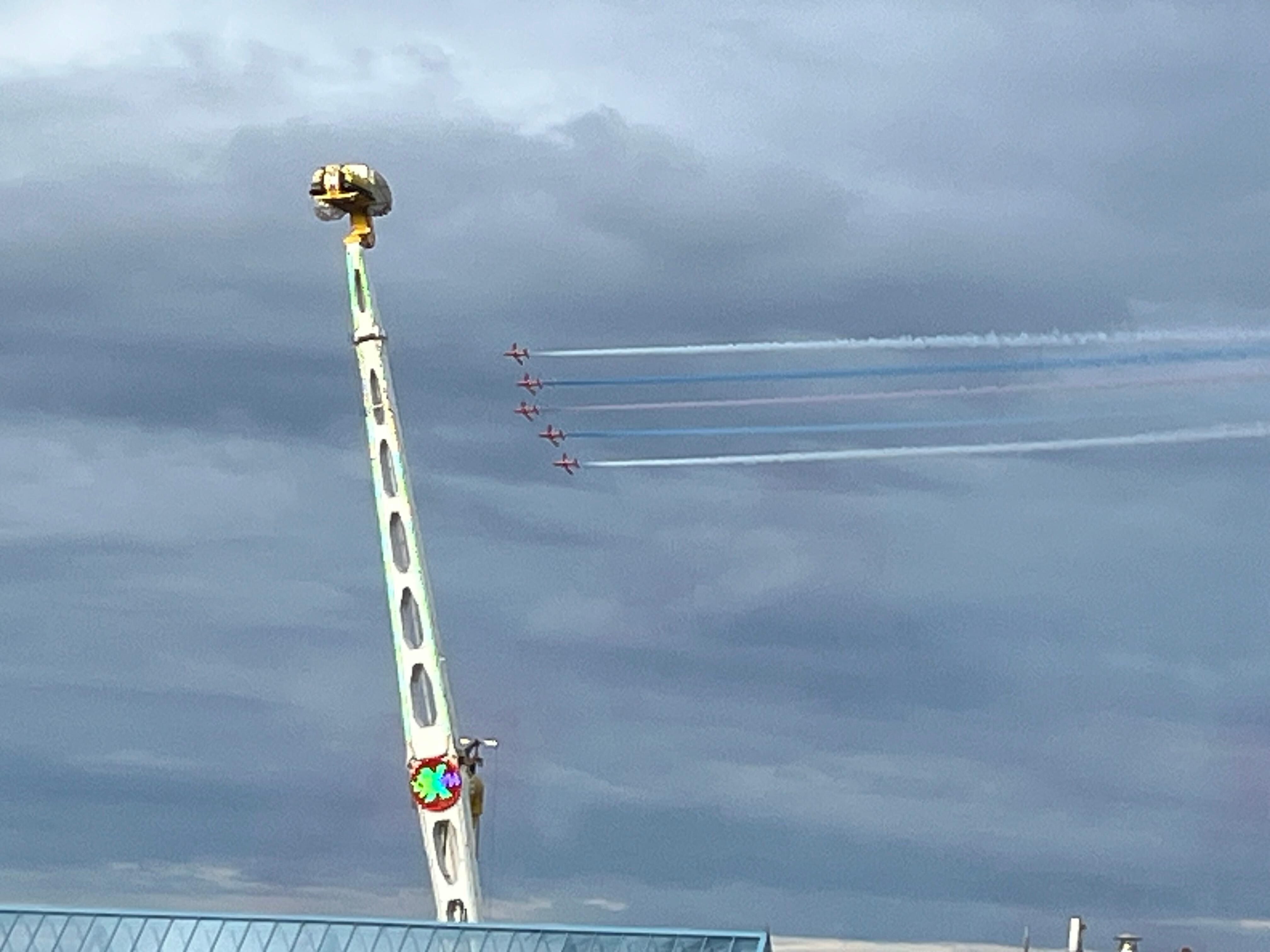 Airshow from the front steps.