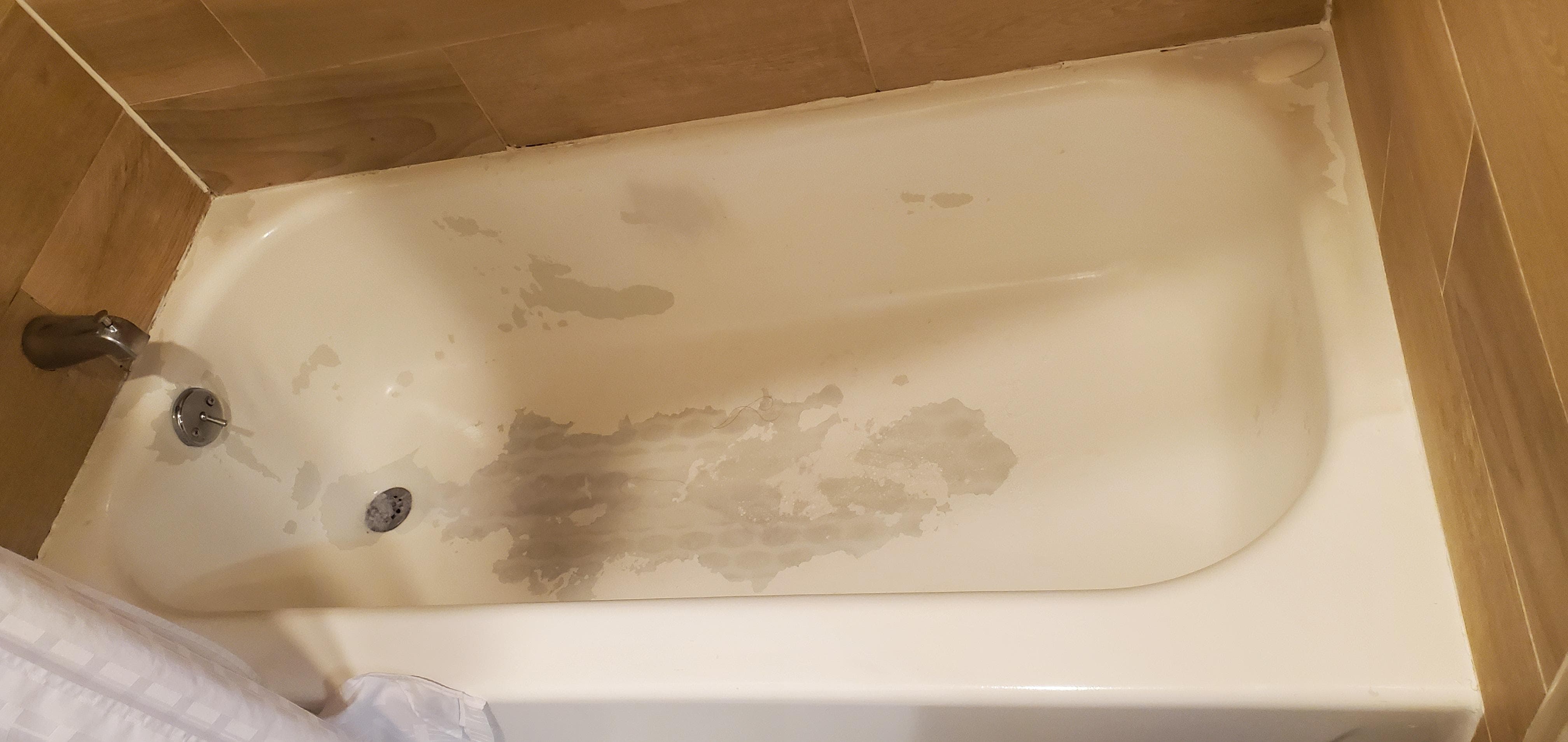 tub finish gone.