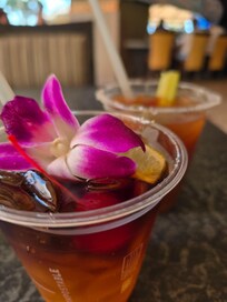 Drinks from the hotel bar.