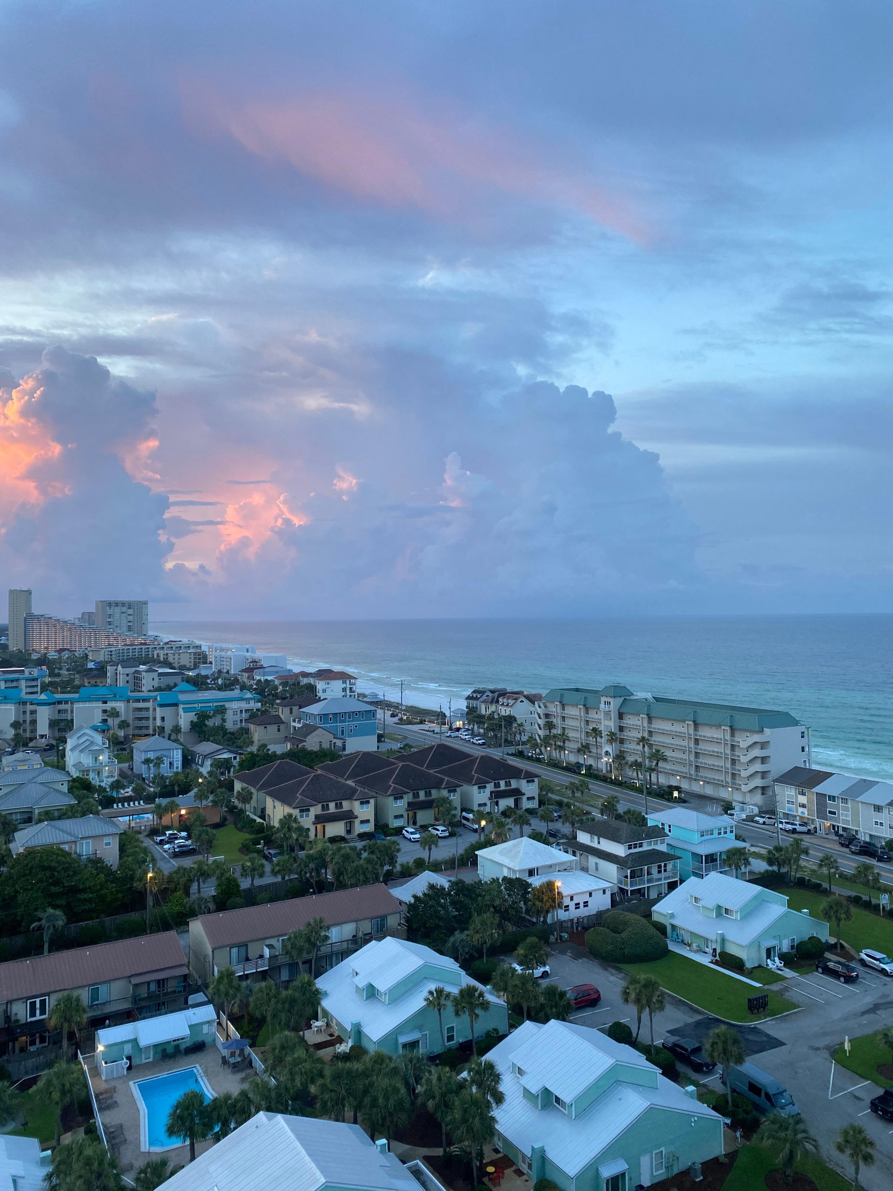 View of ocean/beach from balcony 