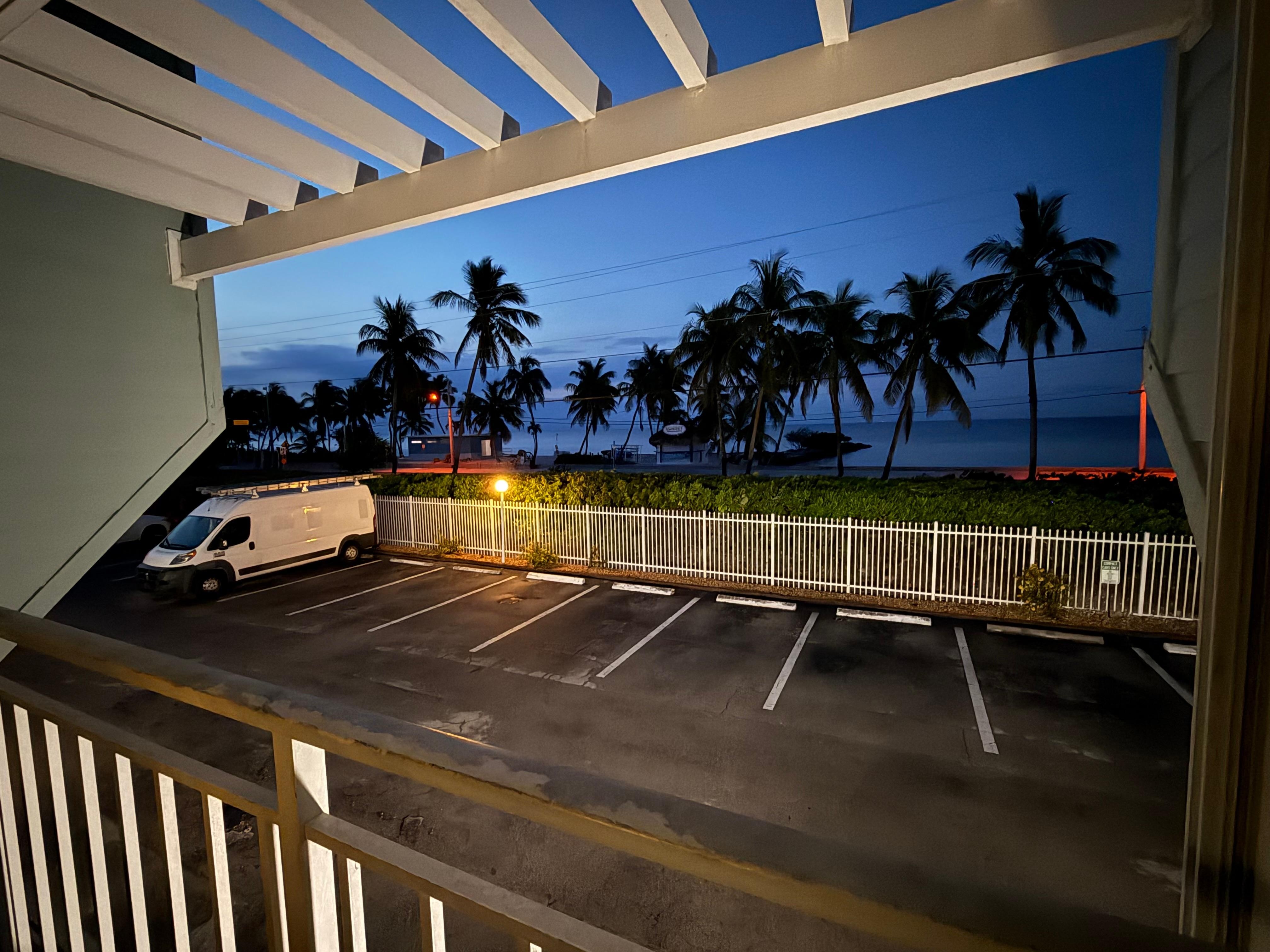 View from balcony at night