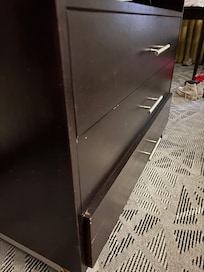 Broken drawer, peeling veneer, nasty on top