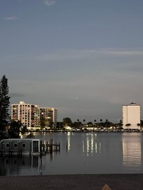 Sitting on the dock at night