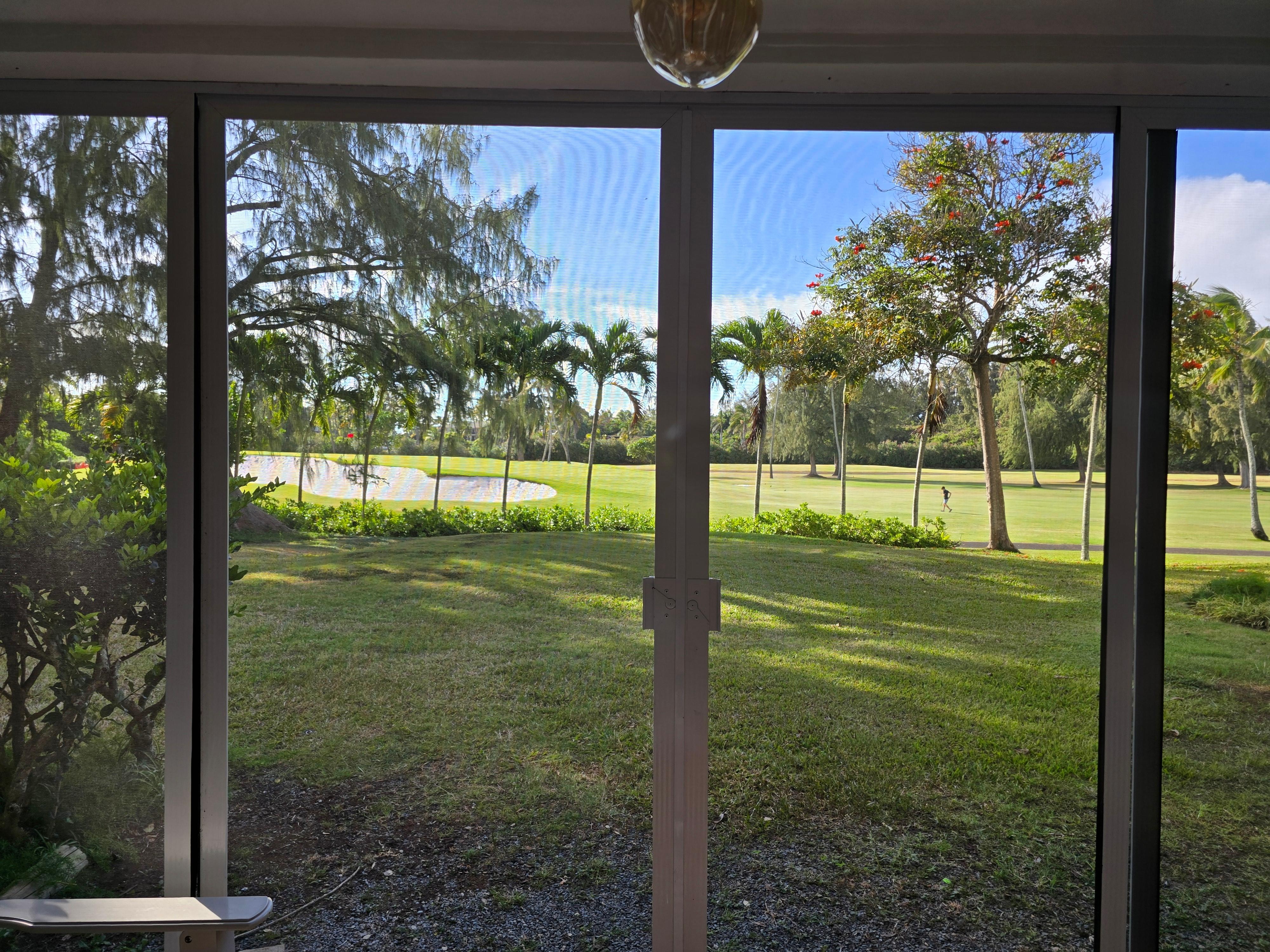 View of the golf course.