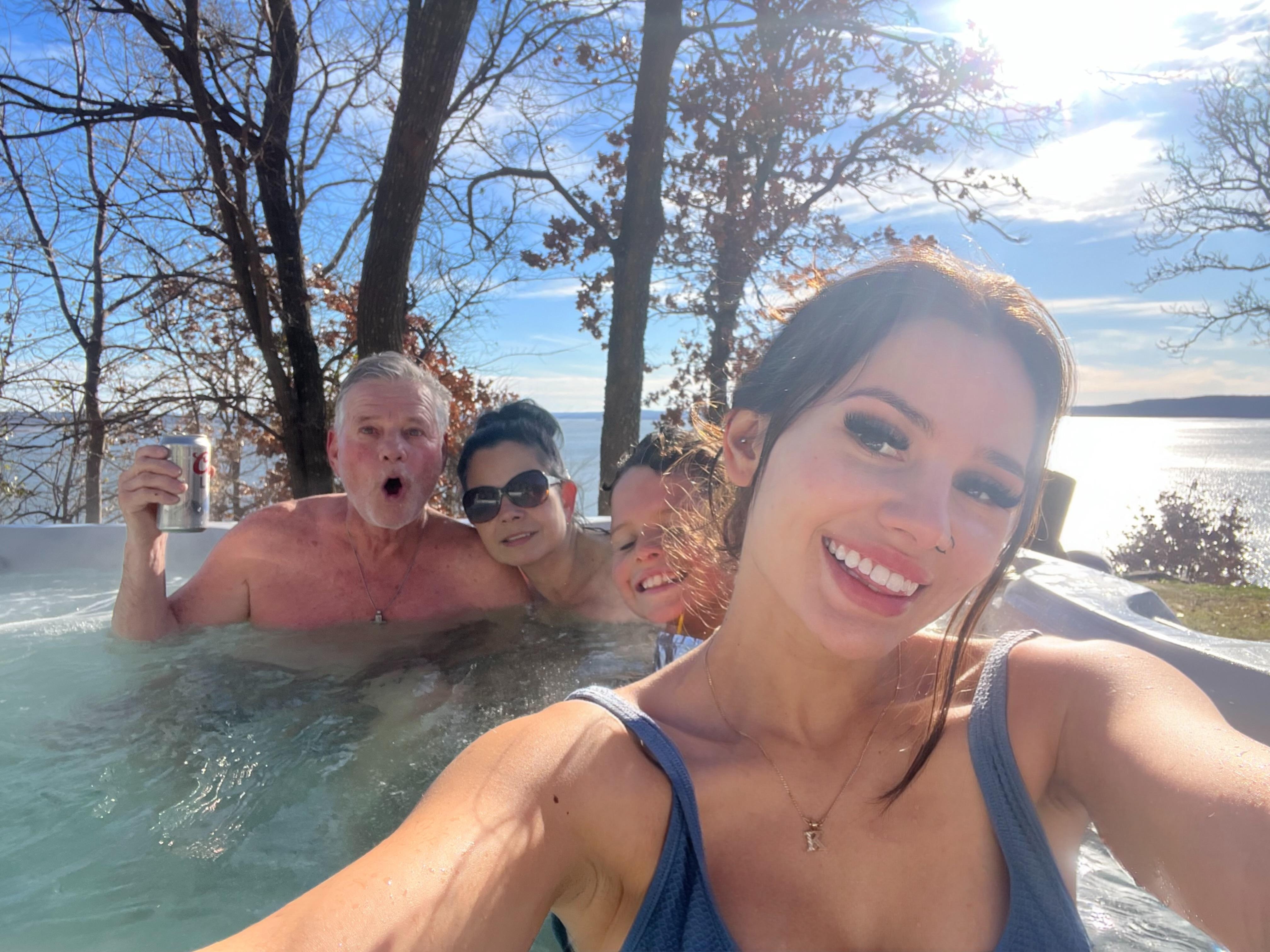 Hot tub fun.