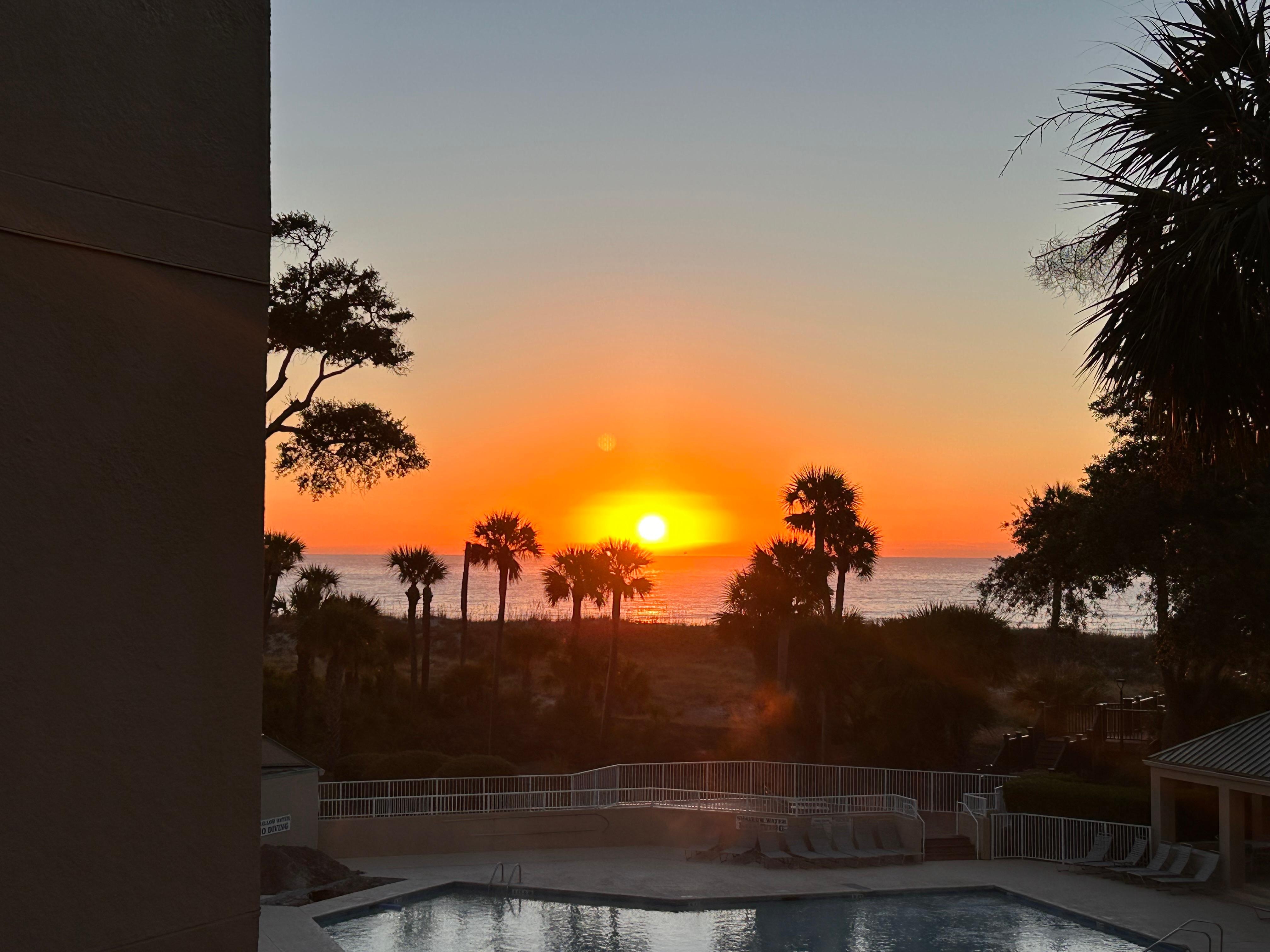 Sunrise as viewed from the balcony