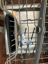 the dishwasher had pieces out of it, but we used it and it seemed to work.