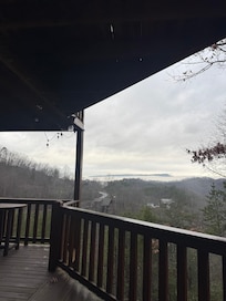 View from patio near hot tub