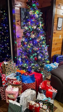 Christmas tree setup by the host during our Christmas trip.