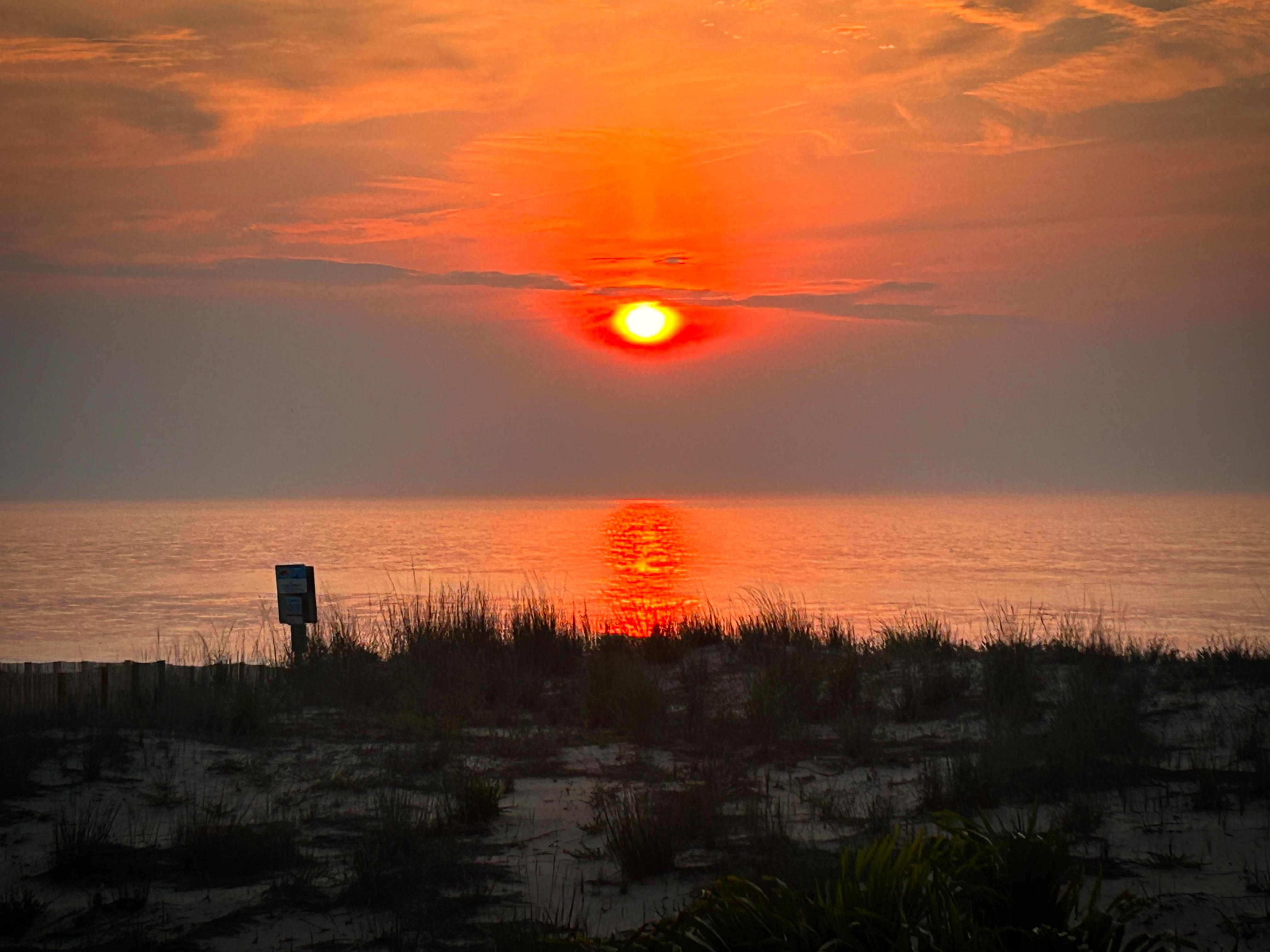 Lovely sunrise from the balcony